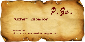 Pucher Zsombor névjegykártya